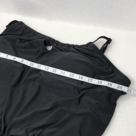 Aqua Green Swimsuit UPF 50 High Neck Swim Romper with Pockets One Piece Size XL - Picture 9 of 11